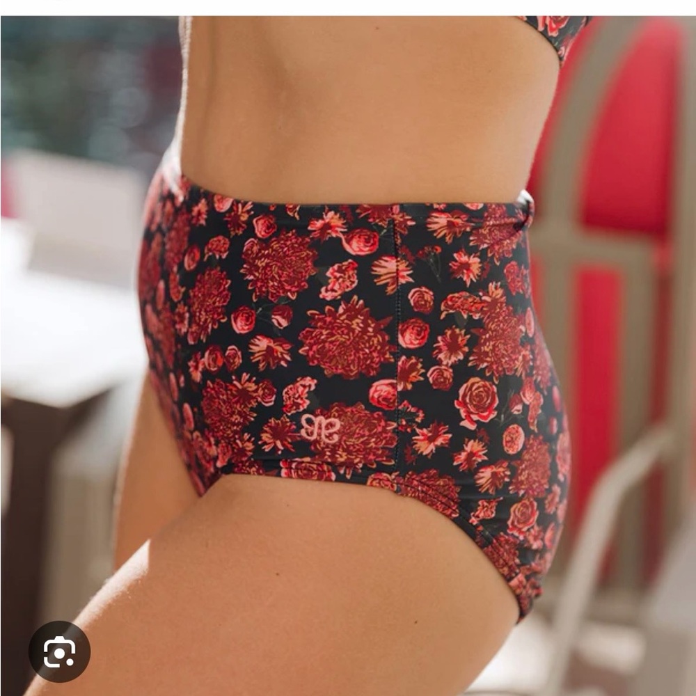 Pink Ditzy floral High- Waisted Bottoms